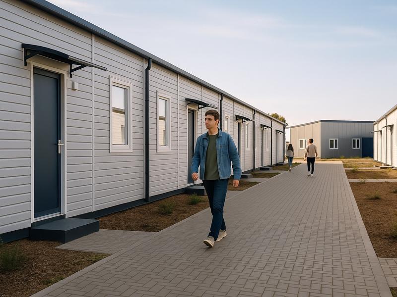 Semi-permanent housing and temporary heating