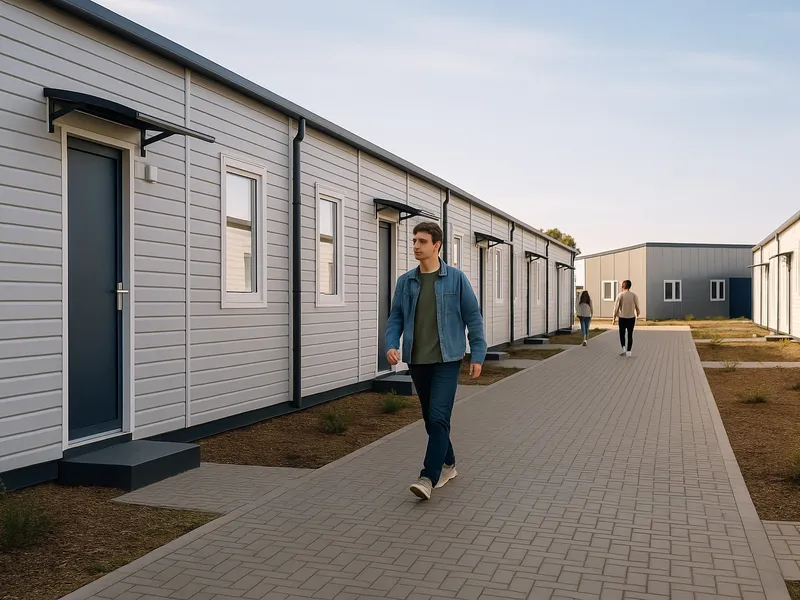Semi-permamente huisvesting en tijdelijke verwarming